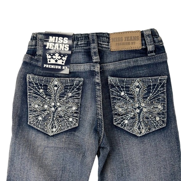 NWT Miss Jeans Girls Rhinestone Pockets Ankle Jeans 2T - Picture 4 of 5